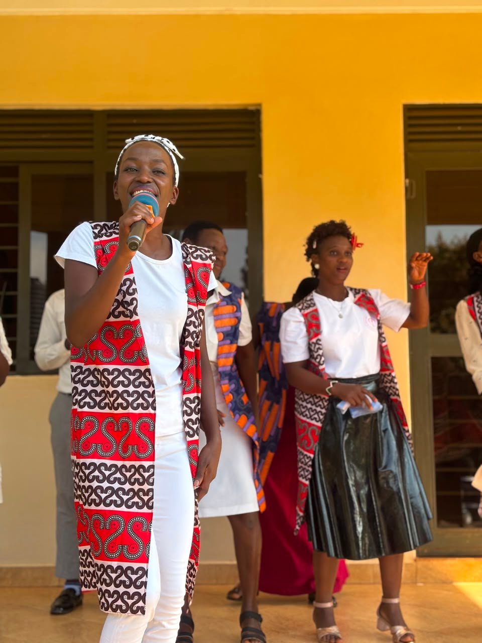 Young people participating in church fellowship